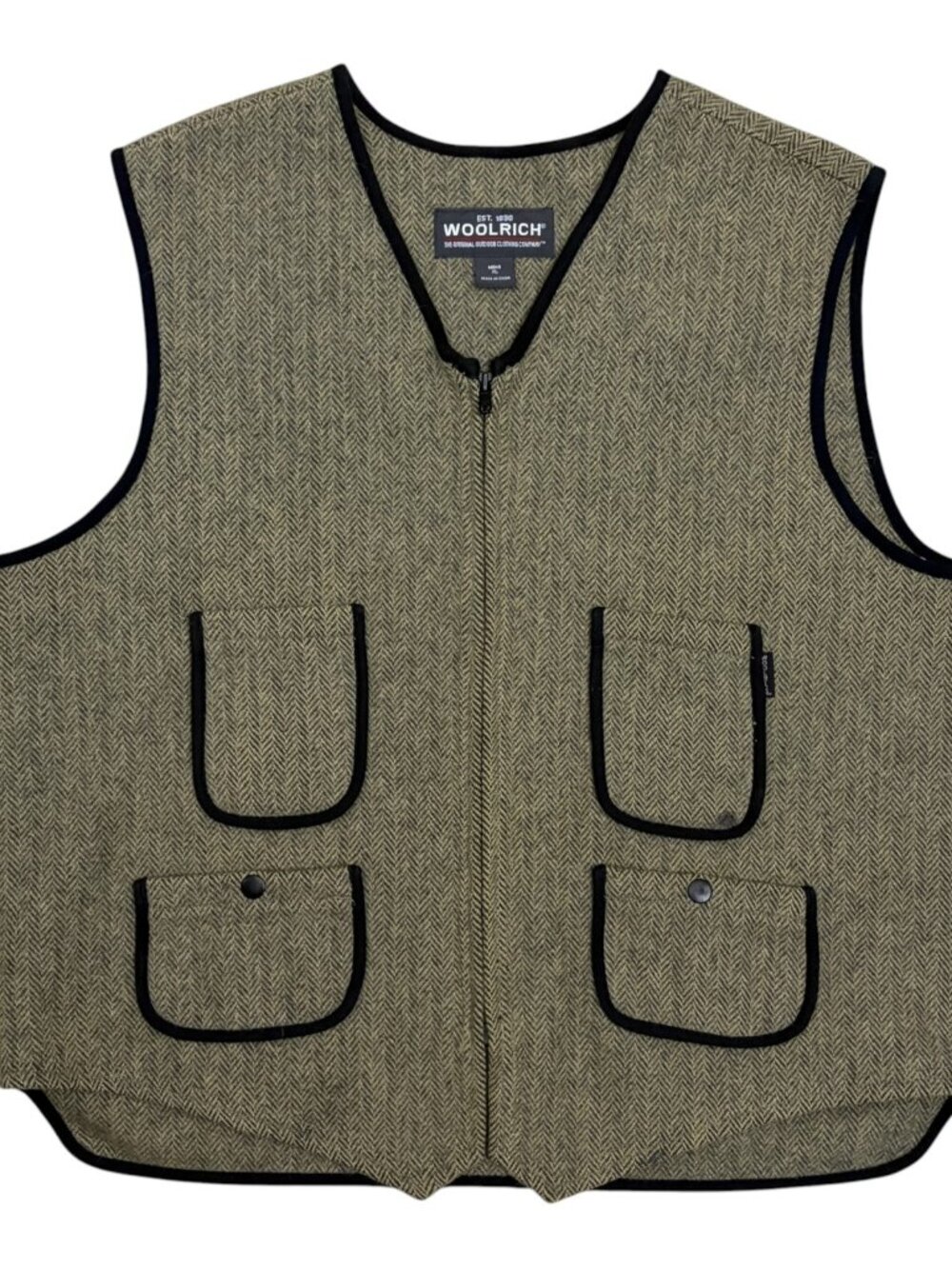 WOOLRICH Wool Vest Vintage Y2K Outdoor Cottage Jacket Mens XL